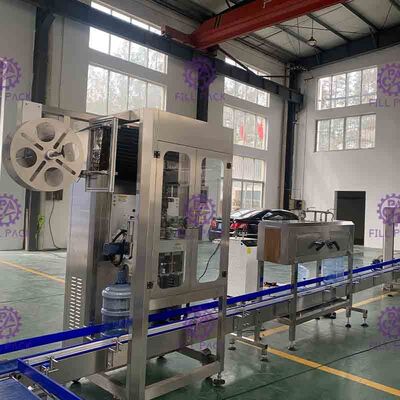 Etiquetado del encogimiento de la manga de la botella del galón/aplicador/máquina/equipo/línea/planta/sistema/unidad del rotulador