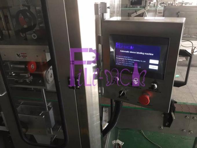 aplicador 400BPM de la manga del motor de Panasonic de la máquina de etiquetado de la botella del animal doméstico 1L 10