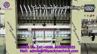 2115 J66 Máquina llenadora anticorrosión automática de 16 estaciones en línea recta