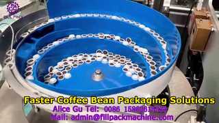 2273 J124 Máquina envasadora de granos de café con bobinado de película vertical, fabricación de bolsas y sellado posterior