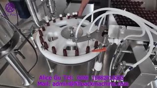 2231 J2 Máquina combinada rotativa de llenado y taponado de 4 cabezales para botellas pequeñas