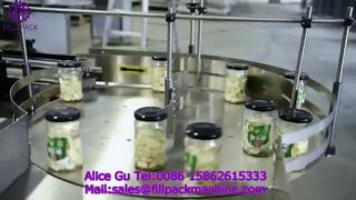 2248 O13 Línea de producción automática de pesaje, llenado y sellado para ajo Laba Jared Glass