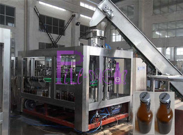 máquina de rellenar de la cerveza de los casquillos de corona de la botella de cristal 330ml con las válvulas de NANQING