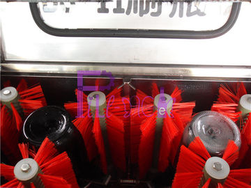 Máquina semi automática doble del fregado de las botellas de cristal de las cabezas para la línea de relleno de la bebida