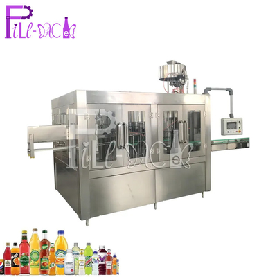 Monoblock que lava el equipo plástico de la botella de Juice Filling Capping Machine CGF32-32-10