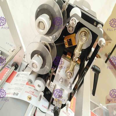 Rotulador semi automático redondo adhesivo de la botella de la máquina de etiquetado de la botella