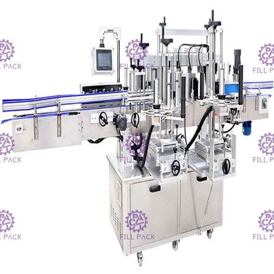 Doble o línea de etiquetado planta del equipo de la máquina del rotulador de la botella adhesiva lateral de la etiqueta engomada tres