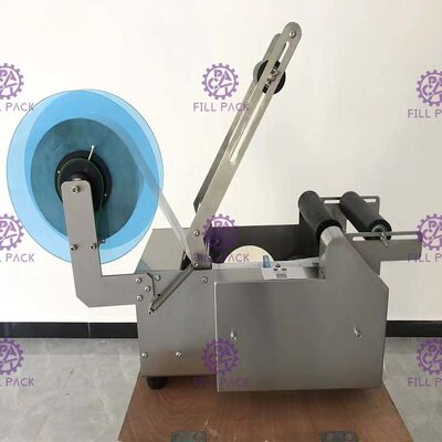 Máquina de etiquetado auta-adhesivo de Semiauto 50BPH con la impresora del código