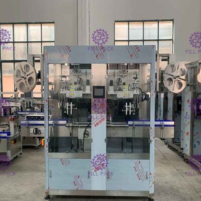 aplicador 400BPM de la manga del motor de Panasonic de la máquina de etiquetado de la botella del animal doméstico 1L