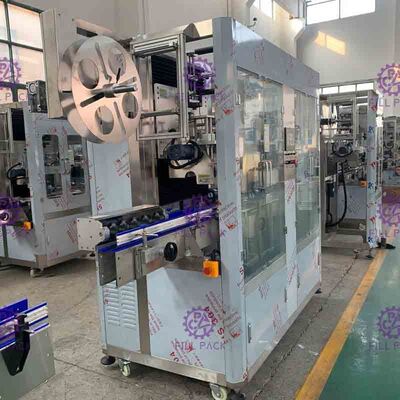 aplicador 400BPM de la manga del motor de Panasonic de la máquina de etiquetado de la botella del animal doméstico 1L