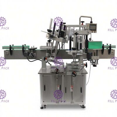 El doble echó a un lado máquina de etiquetado de la etiqueta engomada para la exactitud de cristal de la botella de cerveza +/- 1m m