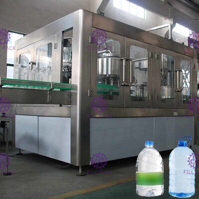 Línea entera planta automática llena del relleno del agua potable de la botella del ANIMAL DOMÉSTICO 5L