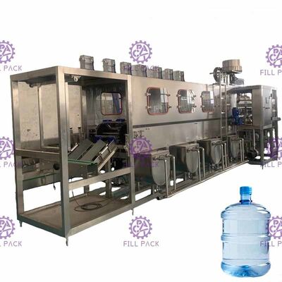 Máquina de embotellado pura del agua del PLC 300BPH 18.9L resistente a la corrosión