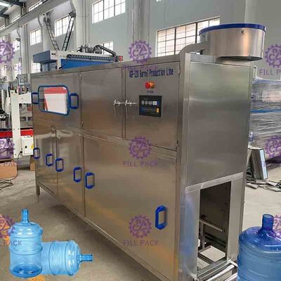 Barril plástico equipo automático del envasado por contracción de la máquina de rellenar del agua de 5 galones