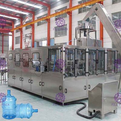 PLC monobloque función que capsula de la correa de la máquina de rellenar del agua de 5 galones