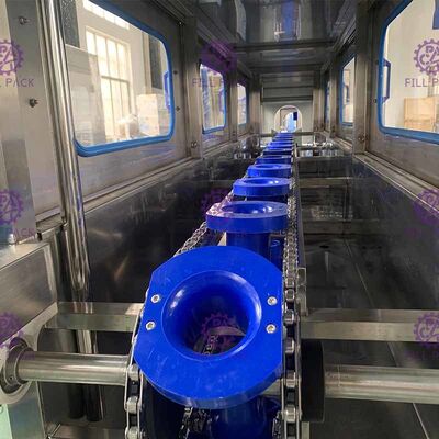 sistema de relleno tres de 5 galones 200BPH del barril linear del agua en una estructura