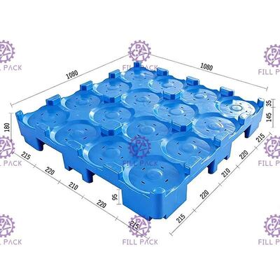 Modificado para requisitos particulares coloree la plataforma plástica reciclada inferior de 5 capas para la botella de agua de 5 galones