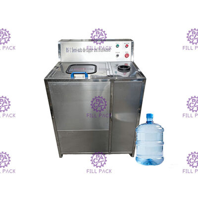Cabeza industrial semi auto de la máquina 1 del limpiabotellas del galón de la máquina de rellenar del agua de 5 galones