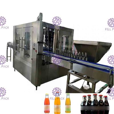 Línea auto del relleno del refresco del control de la pantalla táctil para la botella de cristal