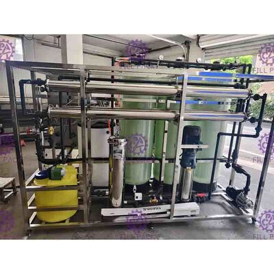 Pequeño tipo sistema del RO del agua de la fibra de vidrio para la cadena de producción del agua de botella