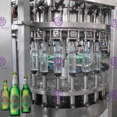 3 en 1 cadena de producción de relleno de la cerveza de la botella que capsula que se lava de cristal con el casquillo de corona