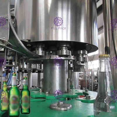 máquina de rellenar de la cerveza de los casquillos de corona de la botella de cristal 330ml con las válvulas de NANQING