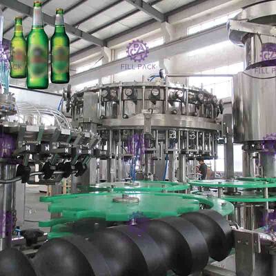 Equipo de alta velocidad del llenador de la botella de cristal de la máquina de rellenar de la cerveza, presión equilibrada