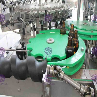 Botella de vidrio 3 en 1 máquina de relleno de la cerveza y que capsula que se lava para el tirón Ring Cap