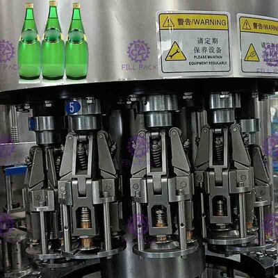3 en 1 planta de relleno del agua potable de la botella de cristal con control automático completo del PLC