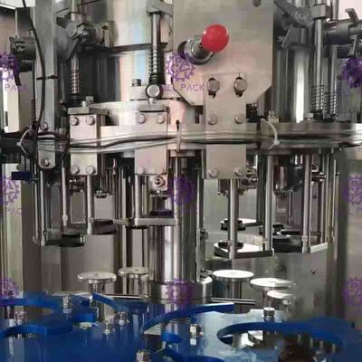 3 en 1 planta de relleno del agua potable de la botella de cristal con control automático completo del PLC