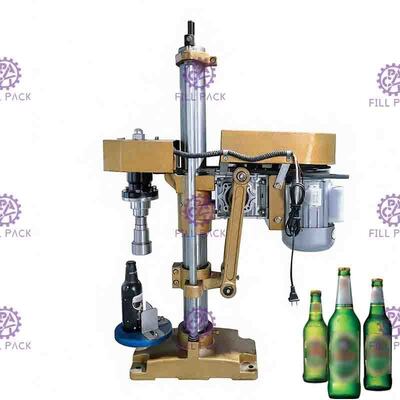 Botella de vidrio manual de relleno de cerveza de la prensa de la mano de la máquina de la bebida que capsula carbónica semi auto