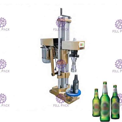 Botella de vidrio manual de relleno de cerveza de la prensa de la mano de la máquina de la bebida que capsula carbónica semi auto