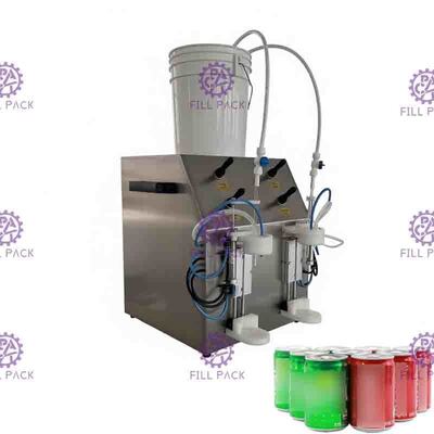 2 cabezas pueden llenar equipo de máquina carbonatada semiautomática 330ML 90mm