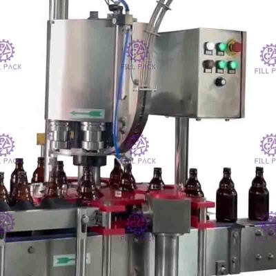 Máquina industrial el capsular de corona de la botella de 6 cabezas, equipo del lacre de la botella del casquillo de corona