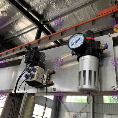 Tipo que capsula neumático máquina de rellenar del agua embotellada con la máquina de etiquetado adhesiva