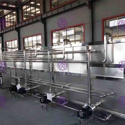 Industria de las bebidas de enfriamiento del sistema del esterilizador del jugo de la empaquetadora de la botella de la bebida del relleno en caliente