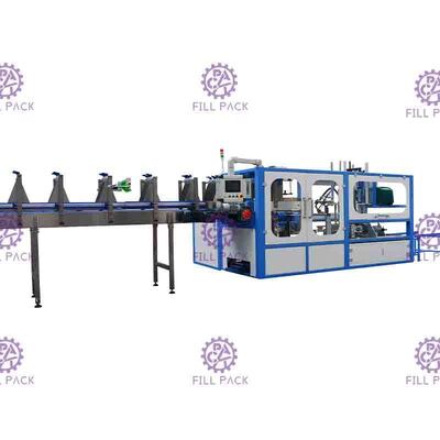 Empaquetadora de la botella automática doble de la fila para el encogimiento de envoltorio