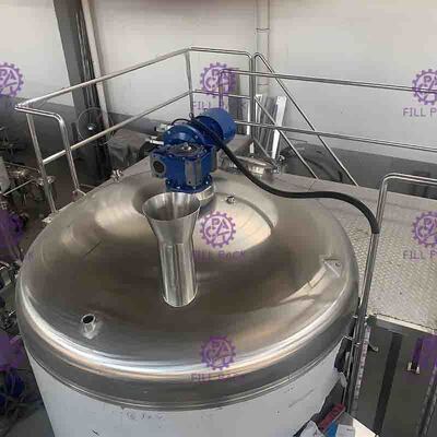 el tanque de una sola capa 2000L para la línea de transformación del refresco edificio con el motor ajustable de la velocidad