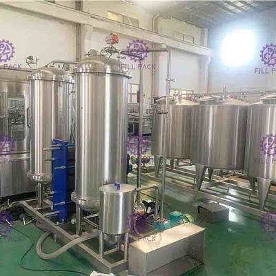 mezclador carbónico de la bebida de la cola del coque de los tanques 3000L tres para la línea de transformación del refresco