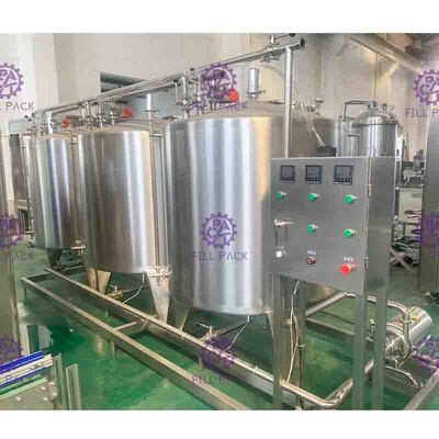 Línea de transformación del refresco del sistema de la limpieza del CIP semi auto con el tanque 500L