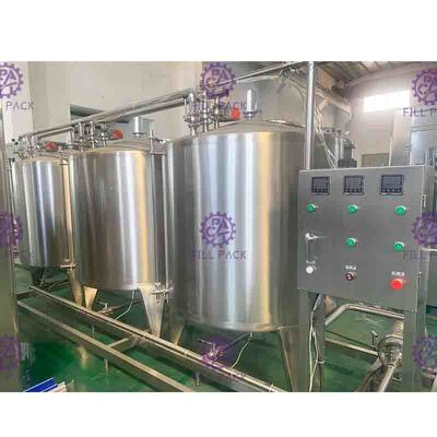 Línea de transformación del refresco del sistema de la limpieza del CIP semi auto con el tanque 500L