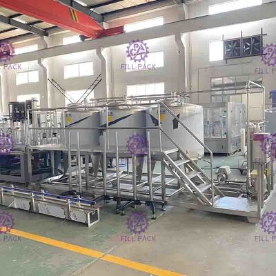 El lichí mezclado Juice Preparation Equipment Plant System del té 3000L/H de la bebida condimentó