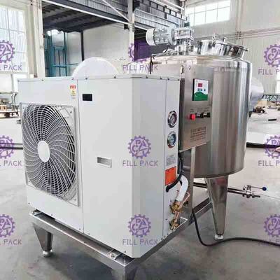 tipo horizontal de enfriamiento directo del tanque de almacenamiento de la chaqueta del sistema SUS304 del refrigerador de la leche fresca 6000L