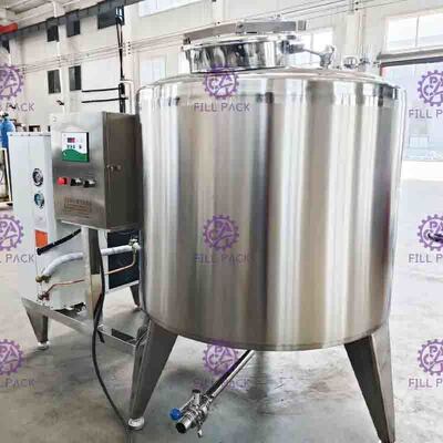 tipo horizontal de enfriamiento directo del tanque de almacenamiento de la chaqueta del sistema SUS304 del refrigerador de la leche fresca 6000L