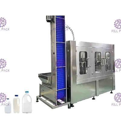 Máquina de rellenar del monoblock 6000BPH de la botella de la leche automática del integral 3 in-1washing-filing-capping/dispositivo