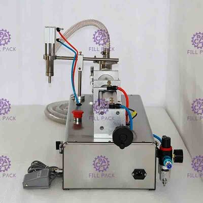 máquina de rellenar neumática del agua mineral de la máquina de rellenar de la goma 25bpm con el interruptor de pie