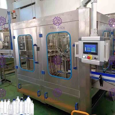 3 automáticos en cabezas de 1 del agua embotellada de la máquina de rellenar del PLC pantalla táctil 12