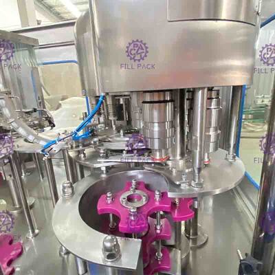 3 automáticos en cabezas de 1 del agua embotellada de la máquina de rellenar del PLC pantalla táctil 12
