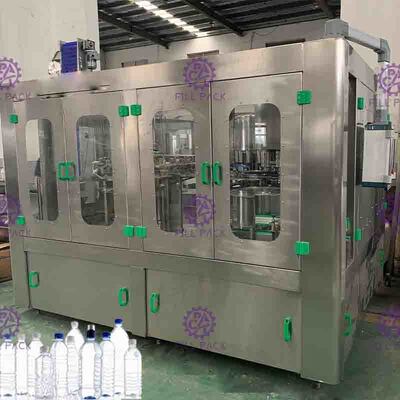 Máquina de rellenar de alta velocidad del agua mineral, máquina automática de Monoblock de 18 cabezas