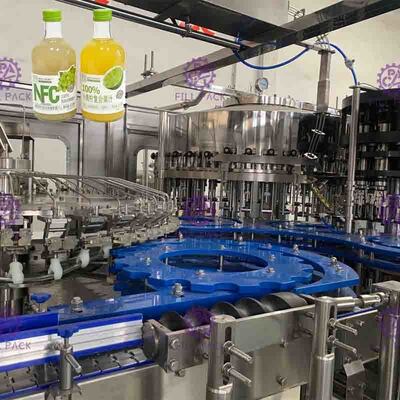Jugo automático de la máquina del llenador de la botella de cristal/máquina de rellenar embotelladoa 6000 del té - 8000BPH